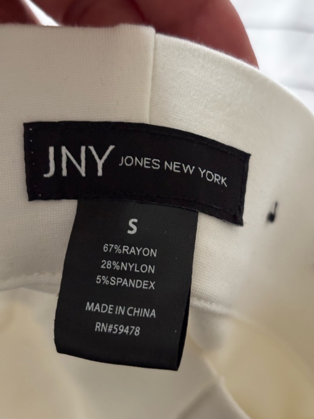 Jones New York Cream Wide Leg High-Rise Pants - Picture 3 of 8